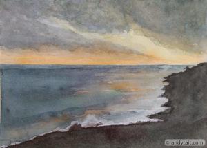 Sunset on sea