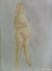 Pregnant woman standing